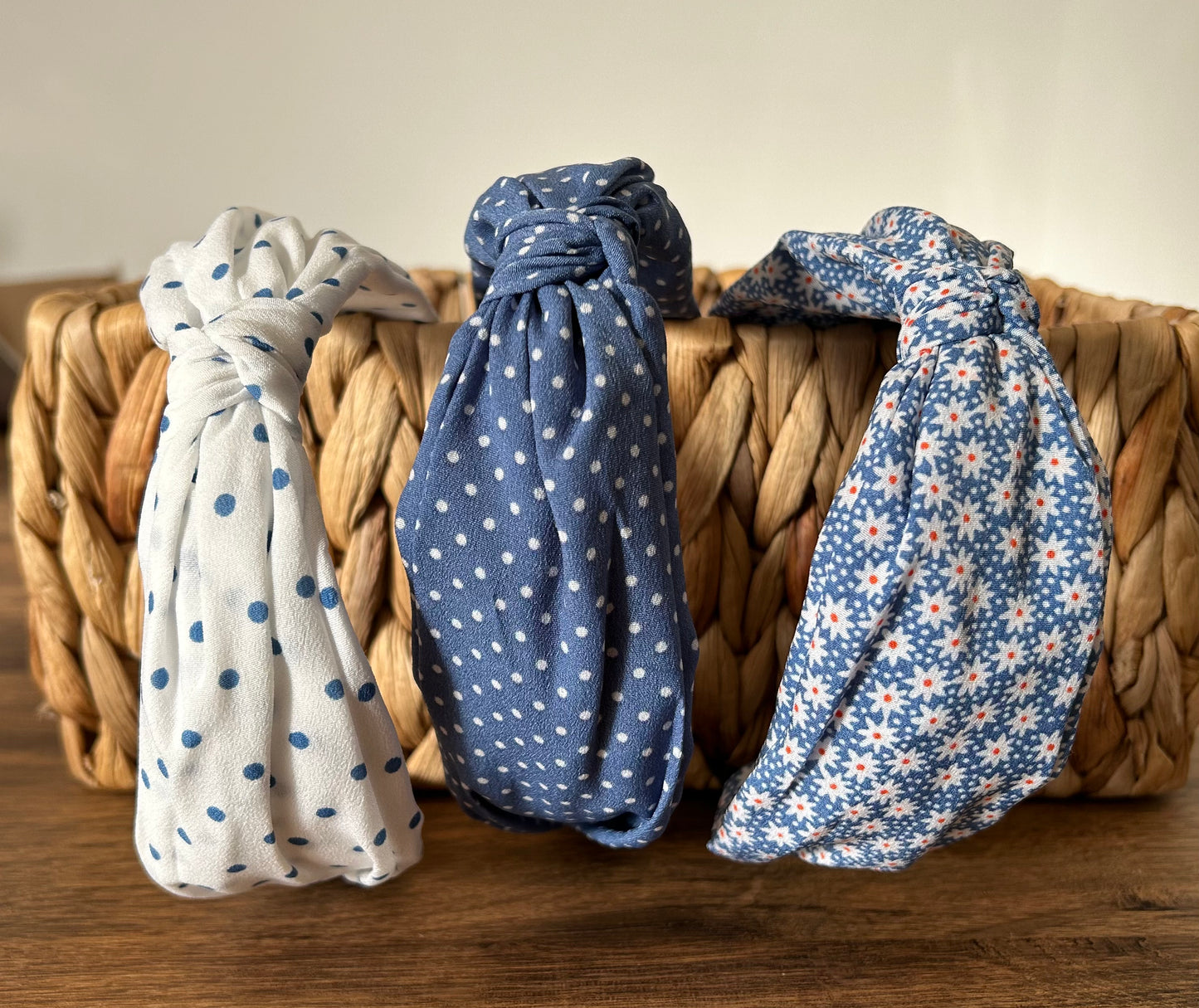 Ditsy Blue Knotted Top Aliceband