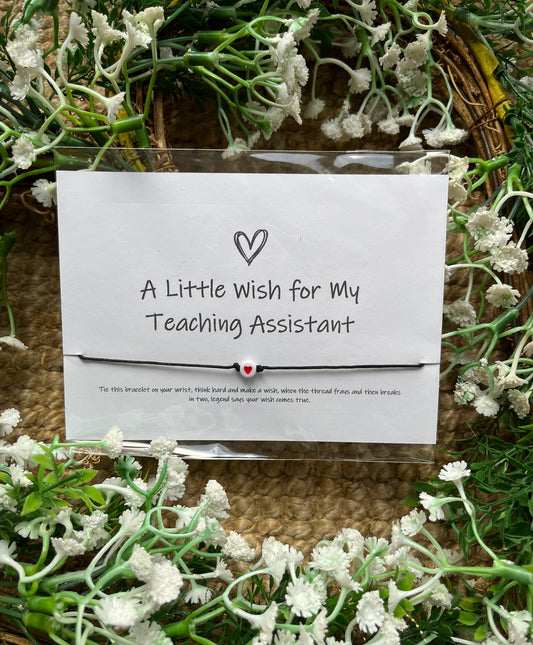 “A Little Wish For My Teaching Assistant” Wish Bracelet