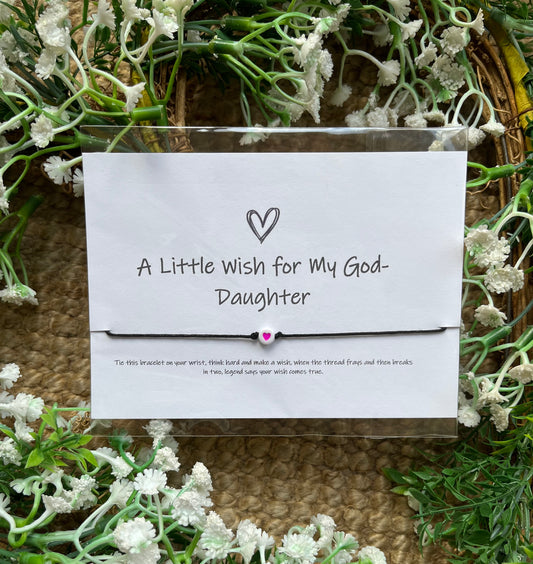 "A Little Wish For My God-Son" Wish Bracelet