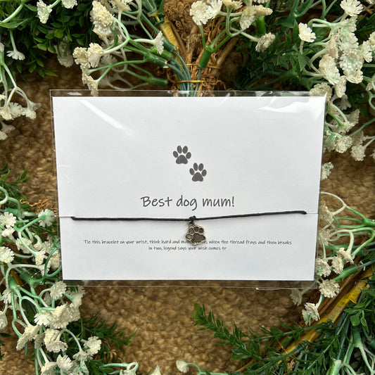 "Best Dog Mum" Wish Bracelet