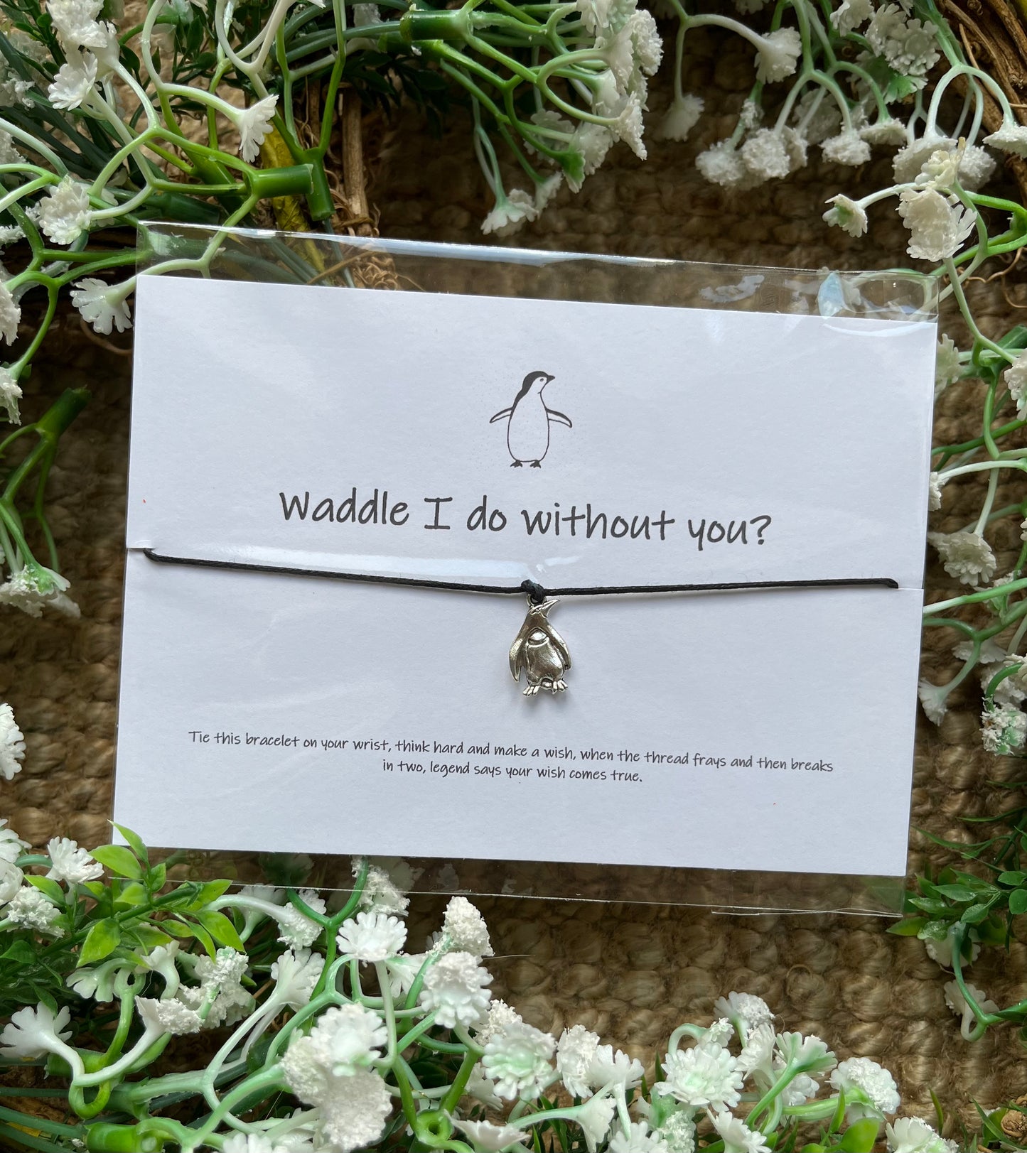 "Waddle I Do Without You" Penguin Wish Bracelet