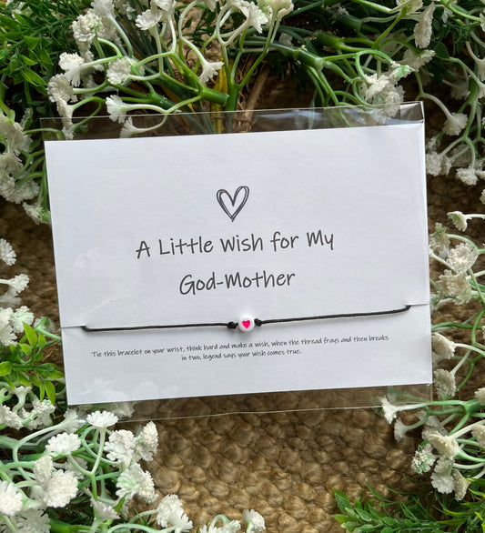 “A Little Wish For My Godmother” Wish Bracelet