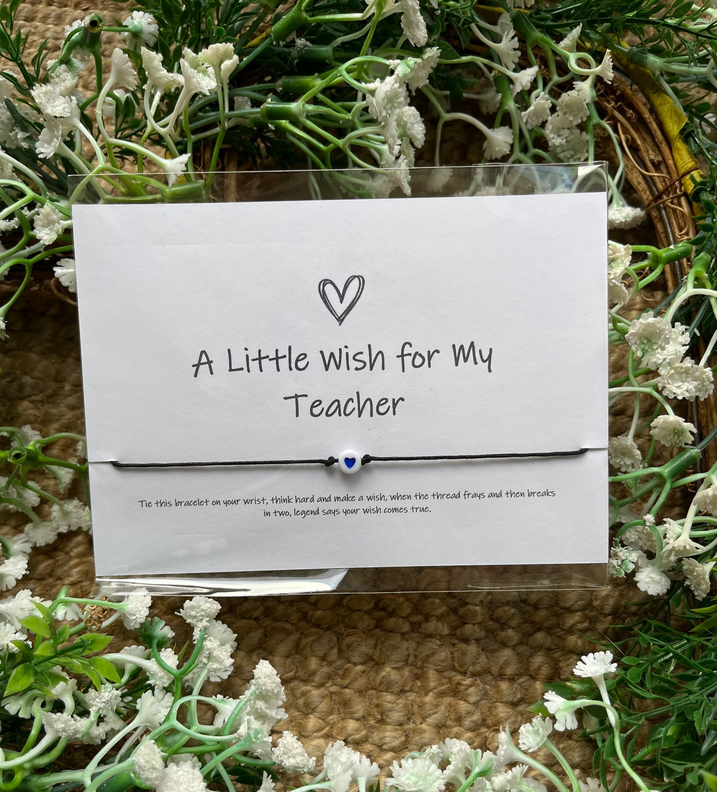 “A Little Wish For My Teacher” Wish Bracelet